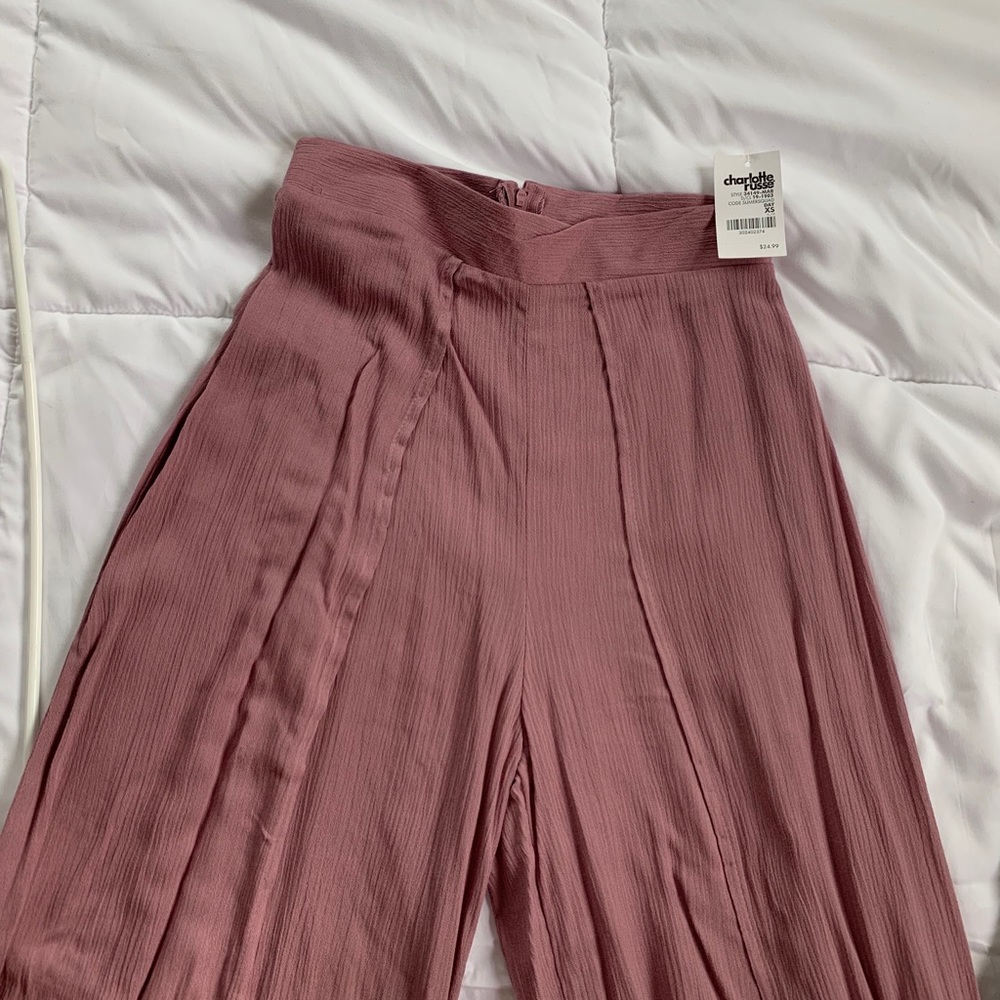 Charlotte Russe Split Leg Flowy Pants